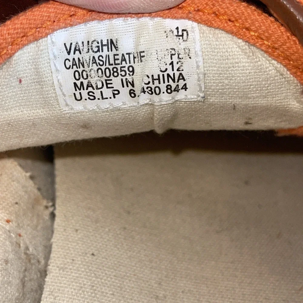 Polo Ralph Lauren Vaughn-SK-VLC Orange Canvas Lace-Up Sneakers Men's 10.5 D